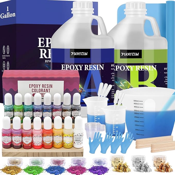 1 Gallon Crystal Clear Epoxy Resin Kit,